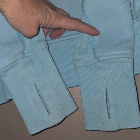 Lululemon Scuba Light Blue Zip-Up Hoodie Size 6 - Picture 5 of 9